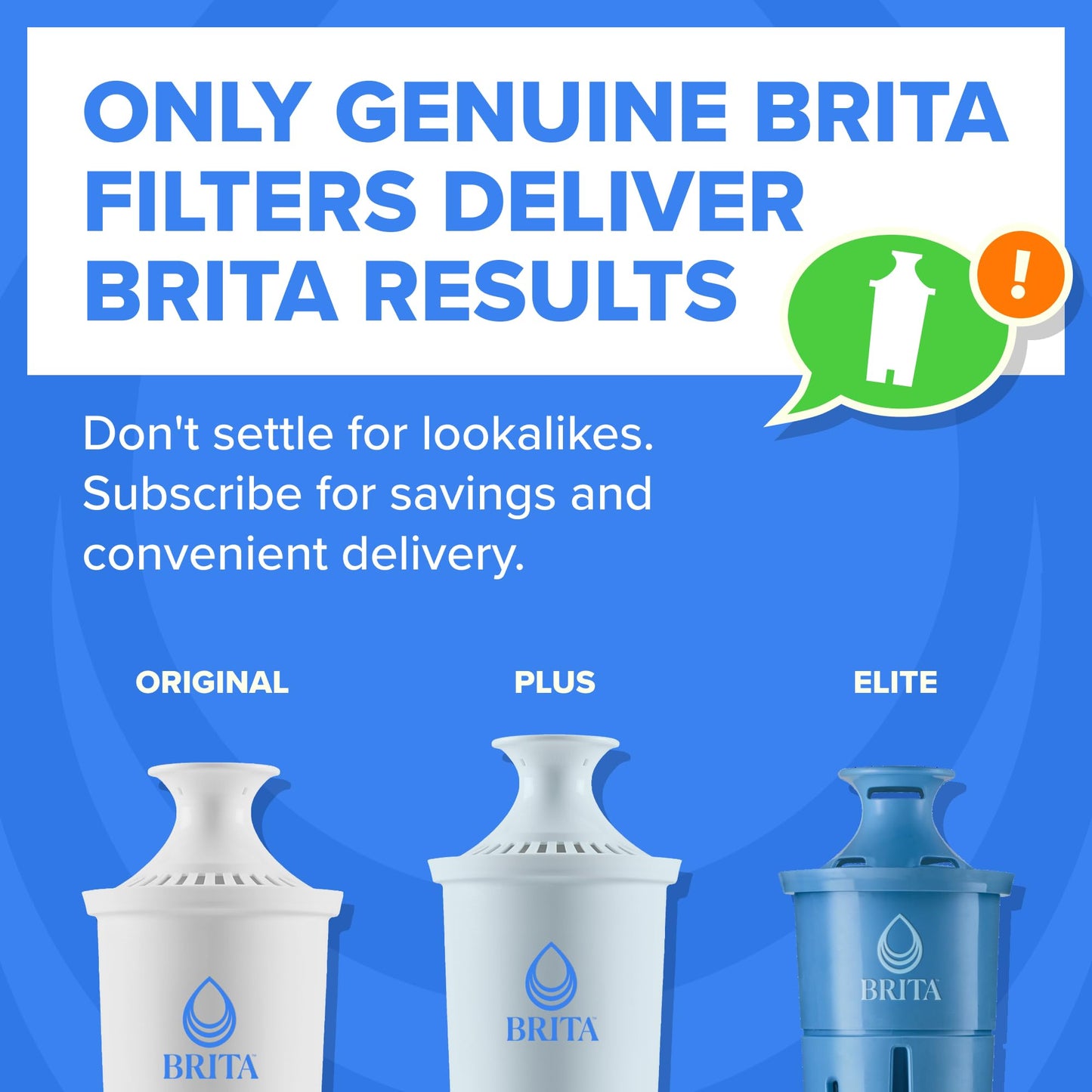 Brita Large 10-Cup Water Filter Pitcher with BritaPlus Filter, WQA NSF/ANSI Certified, Reduces 2X Contaminants vs. Standard, Removes Chlorine Taste & Odor, Reduces Zinc Copper Mercury, Stone Blue