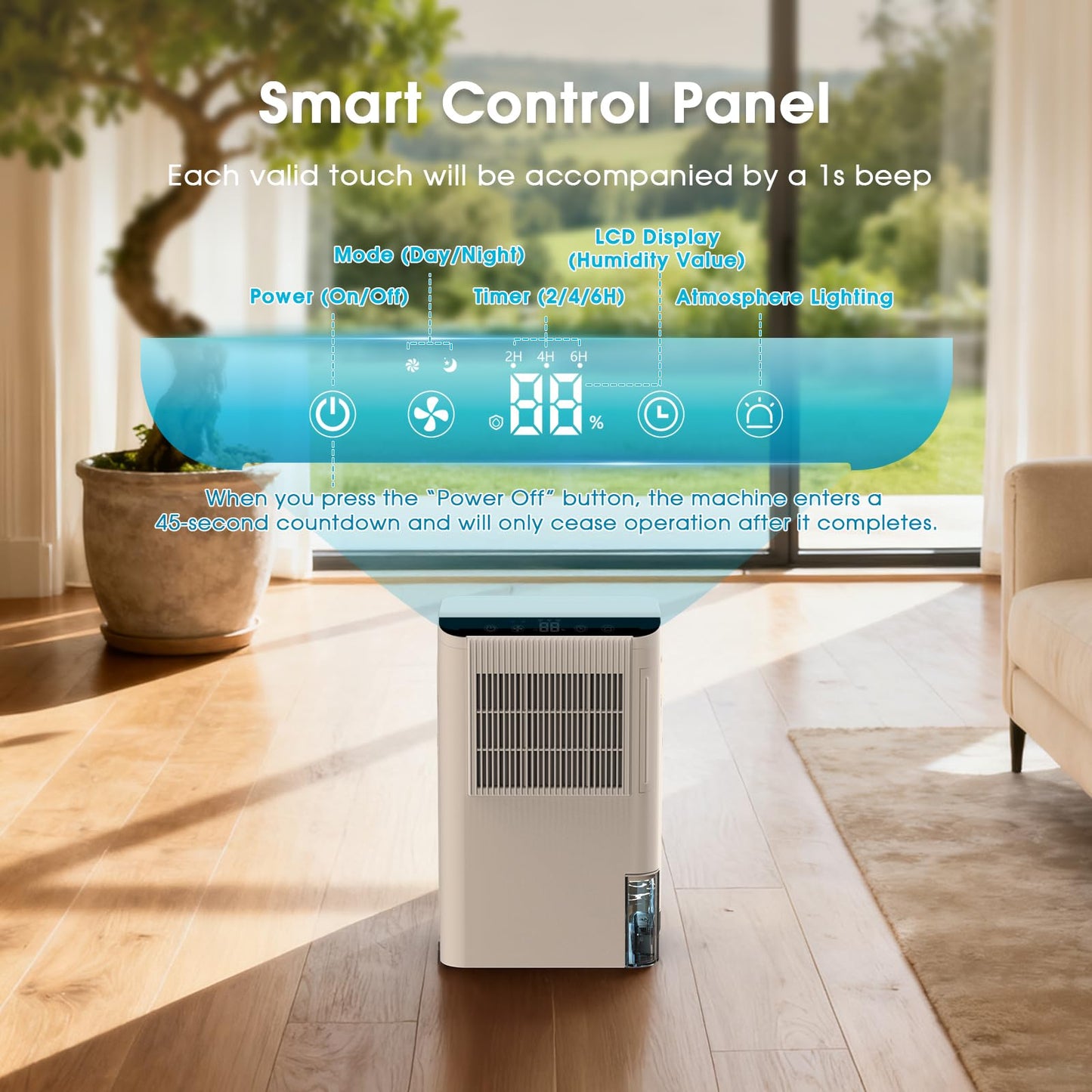 🔥73% Off!🔥Dehumidifiers for Home, 2000 Sq.Ft Small Dehumidifier with 3.3ft Drain Hose