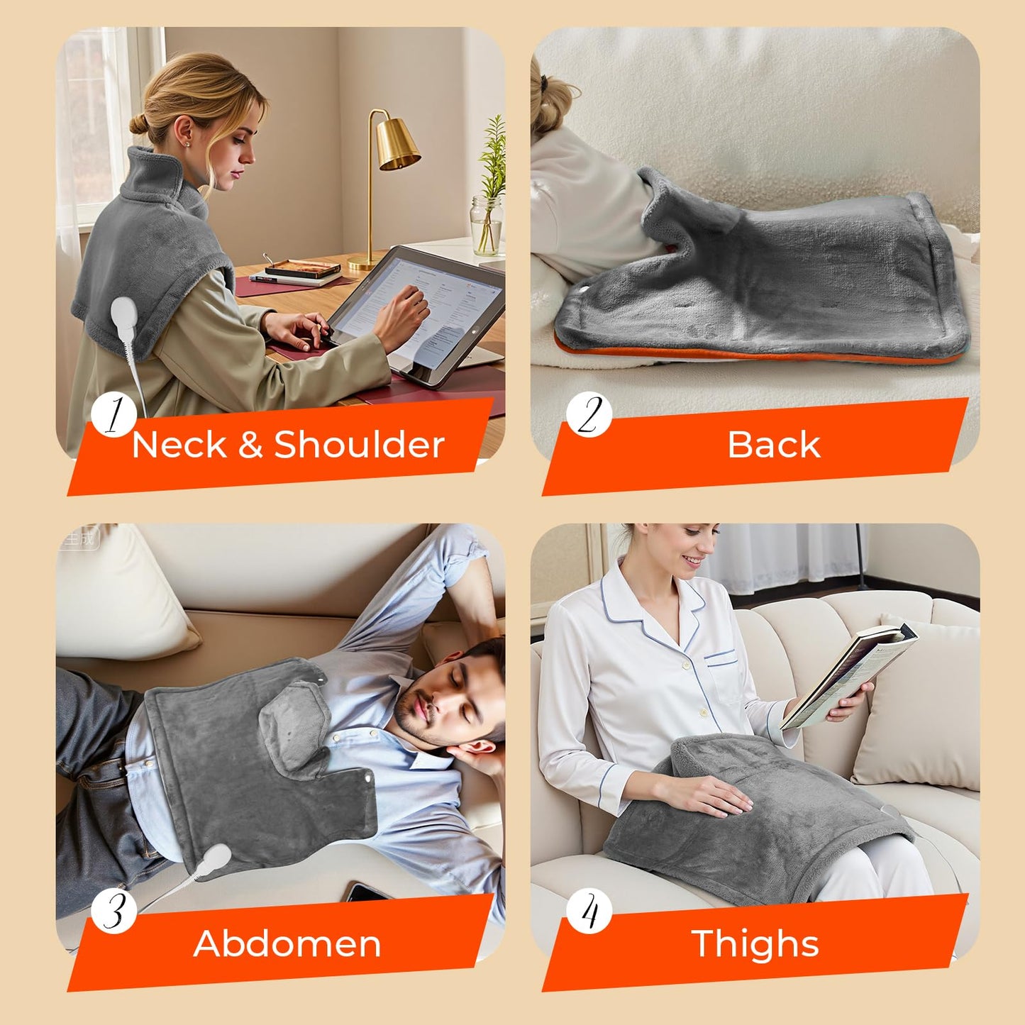 🔥70% Off!🔥 Heating Pad: Electric Weighted Instant Heat Pad