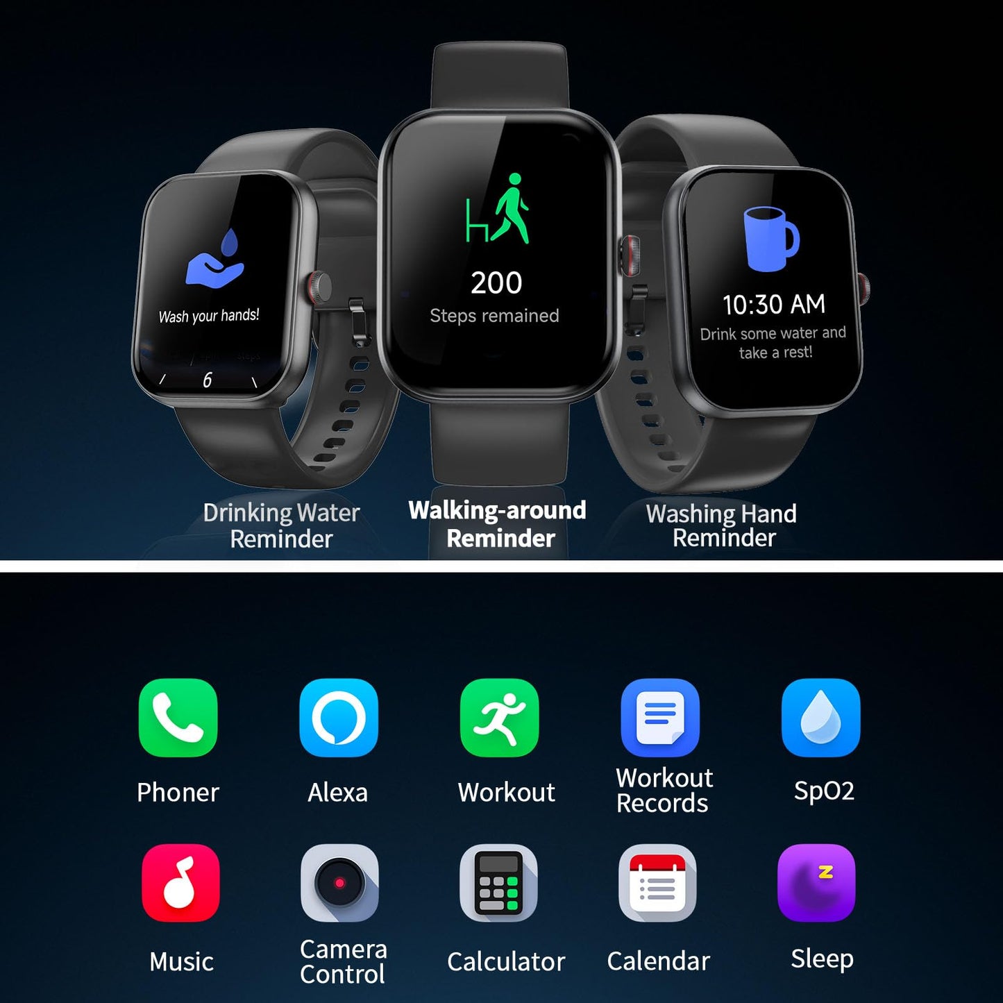 🔥77% Off!🔥uaue Smart Watch for Men Women with Alexa Built-in, 1.91" HD
