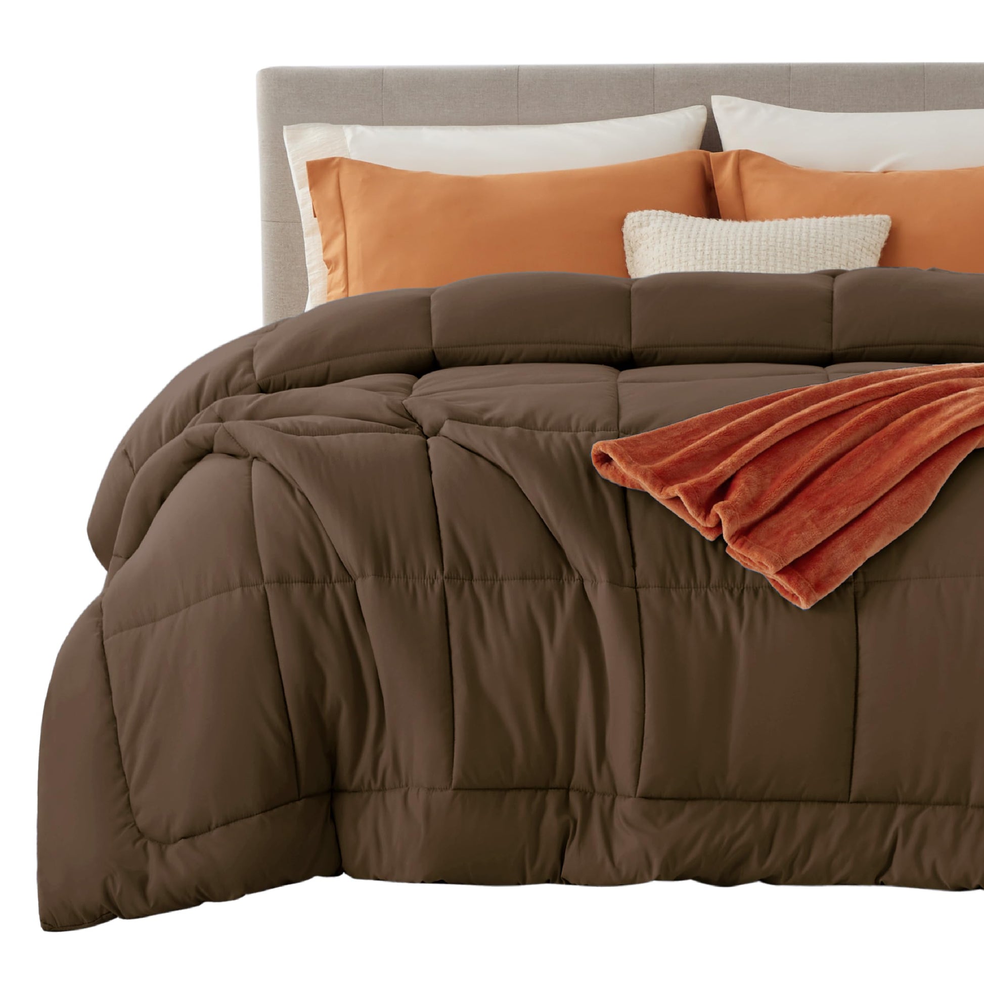 Bedsure Comforter Duvet Insert - Quilted Comforters Queen Size, All Season Duvet, GentleSoft Down Alternative Bedding Blanket, with 8 Tabs, Gifts for Women/Men, White, Queen 88 x 88 Inches
