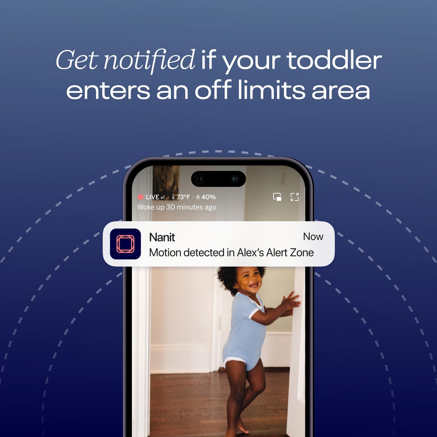 Nanit Pro Smart Baby Monitor & Flex Stand - 1080p Wi-Fi Video Camera, 2-Way Audio, Sound/Motion/Cry Notifications, Night Vision, and Breathing Band