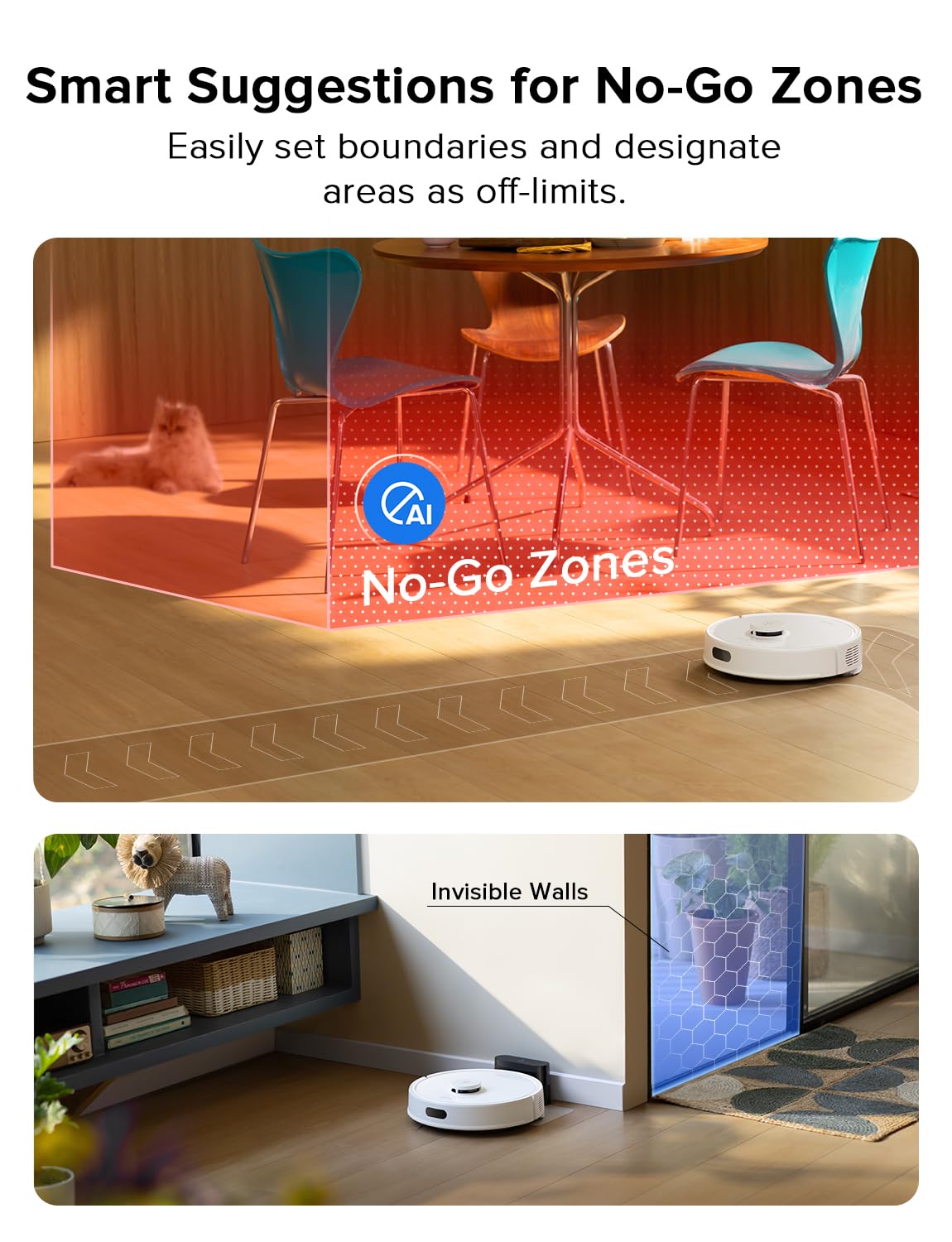 roborock Q7 L5 Robot Vacuum and Mop Combo, 8,000Pa Suction, Upgraded from Q5 Pro, Dual Anti-Tangle System, LiDAR Navigation, No-Go Zones, Self-Charging Robotic Vacuum Cleaner, White