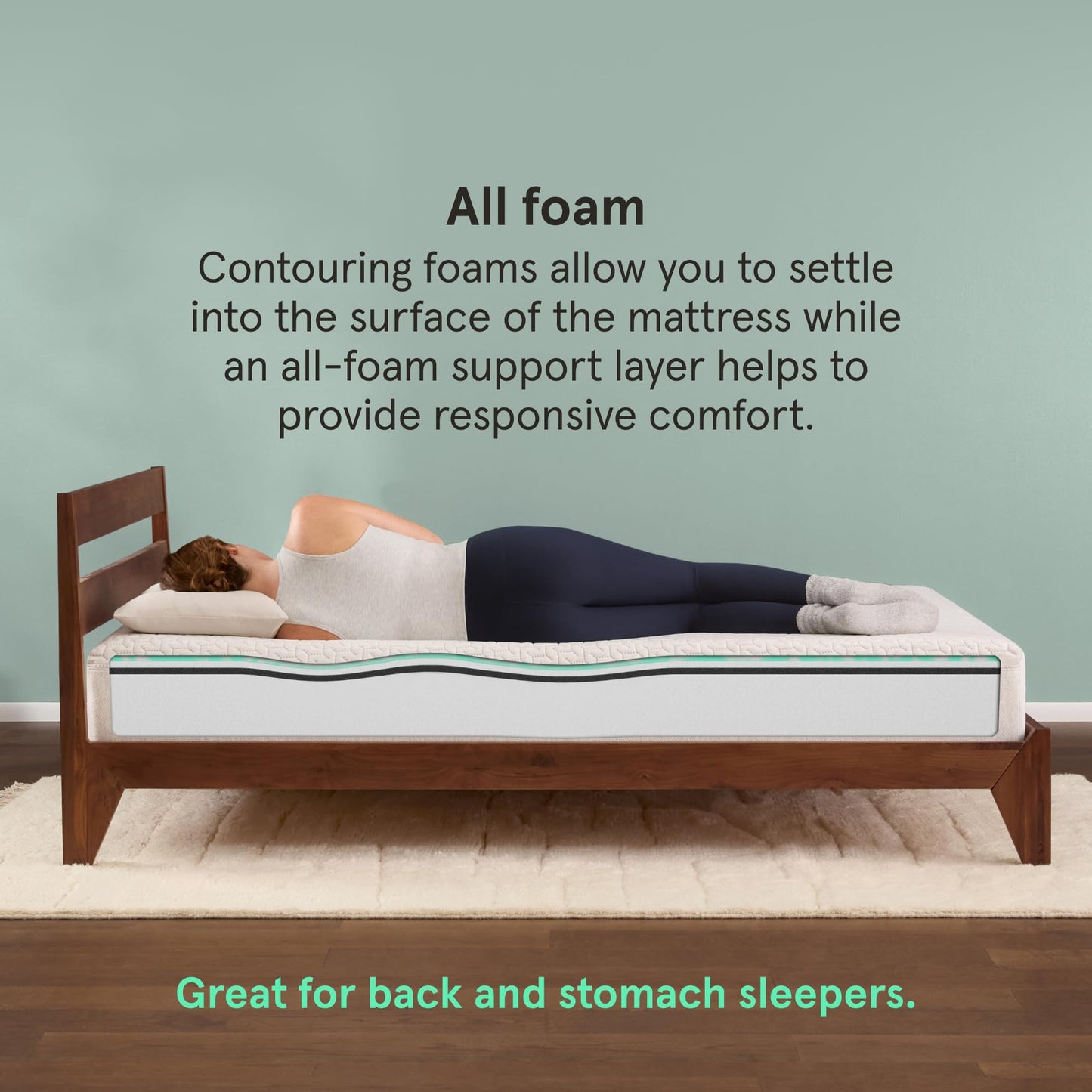 Kin By Tuft & Needle Firm 8" Adaptive Foam Twin Mattress in a Box, Cooling Pressure Relief, Balanced Support, 100 Night Trial, Fiberglass-Free, CertiPUR-US, 10-Year Limited Warranty