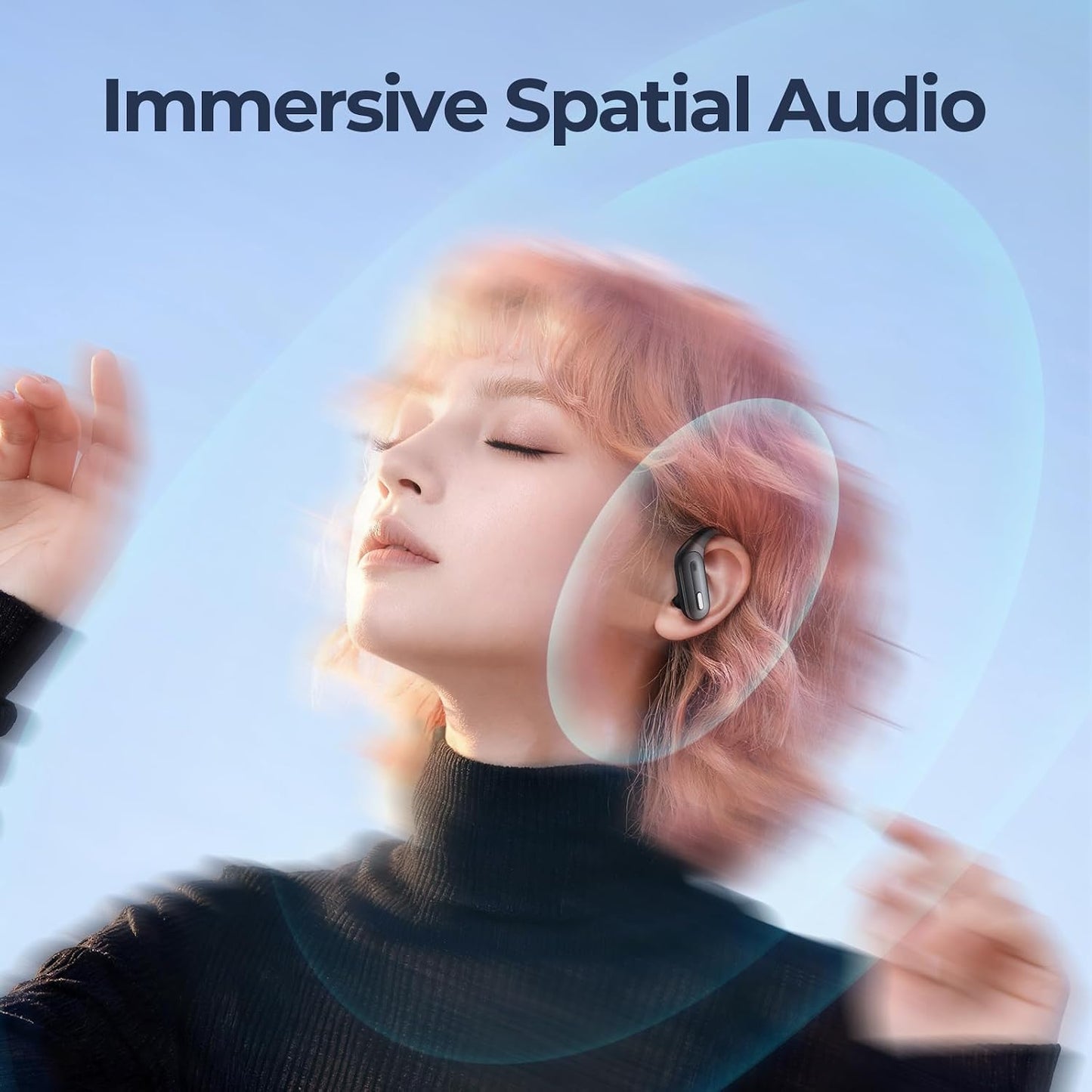 Active Noise Cancelling Wireless Earbuds Bluetooth Headphones 90 Hrs Playtime Ear Buds with Hi-Res Stereo Deep Bass Power Display Earphones with Earhooks Waterproof Transparency Headset Sports/Running