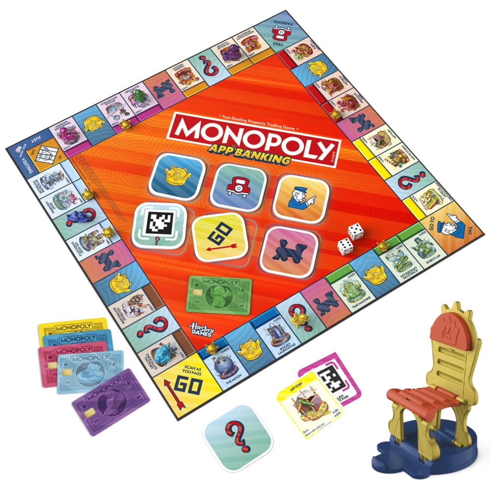 🔥82% Off!🔥Monopoly App Banking Board Game | App-Enabled Game