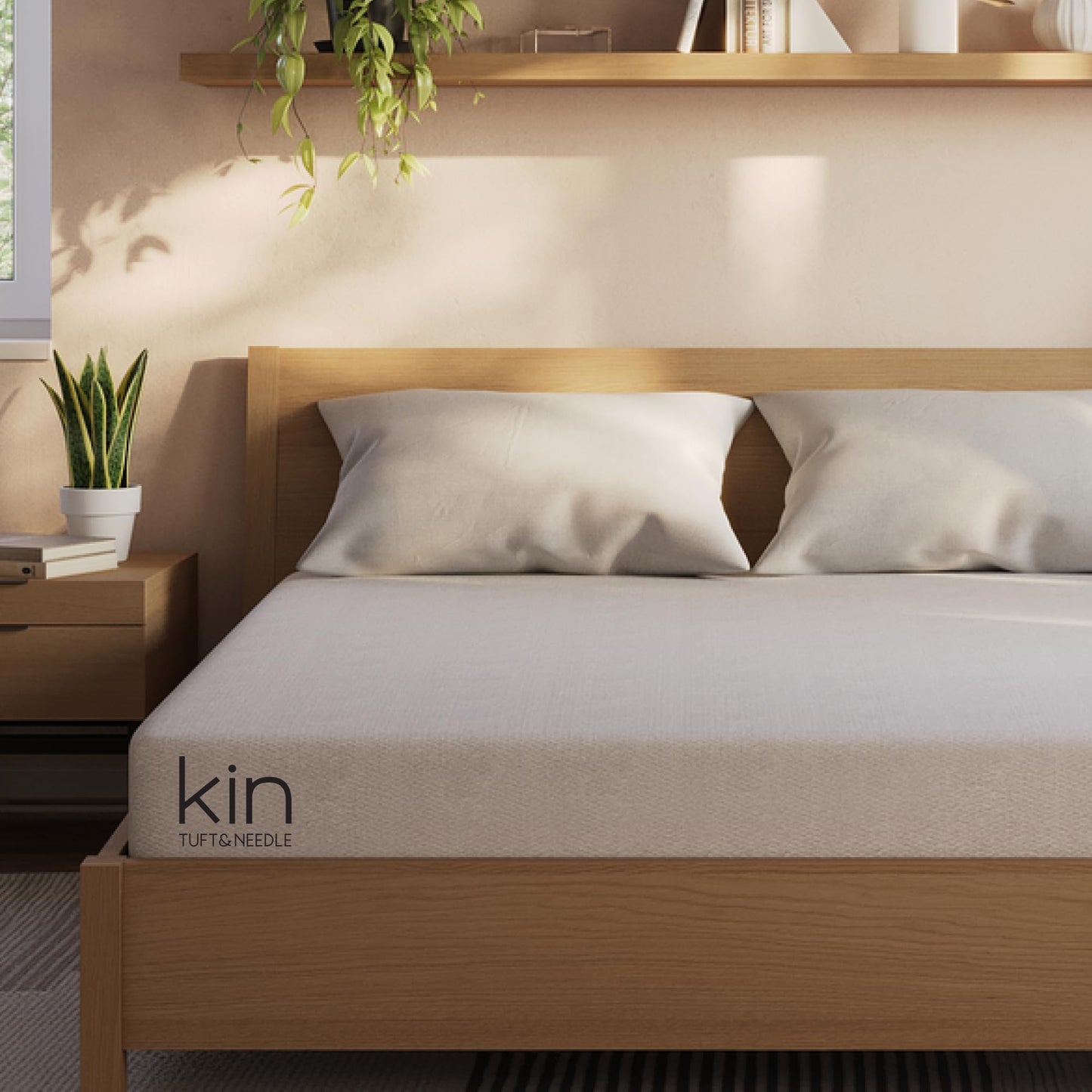 Kin By Tuft & Needle Firm 8" Adaptive Foam Twin Mattress in a Box, Cooling Pressure Relief, Balanced Support, 100 Night Trial, Fiberglass-Free, CertiPUR-US, 10-Year Limited Warranty