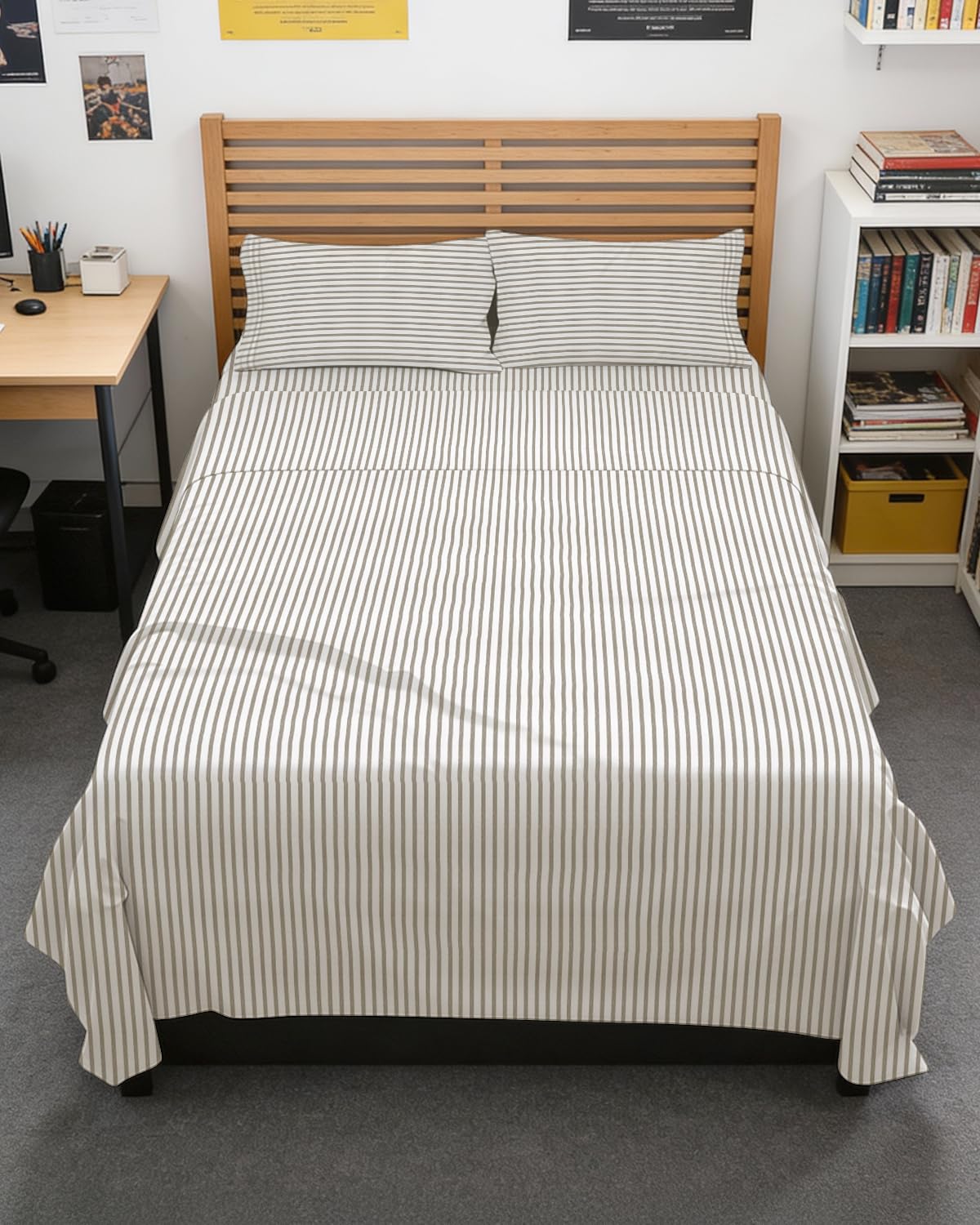Full Size 4 Piece Sheet Set - Comfy Breathable & Cooling Sheets - Hotel Luxury Bed Sheets for Women & Men - Deep Pockets, Easy-Fit, Extra Soft and Wrinkle Free - Antique White Oeko-Tex Bed Sheet Set
