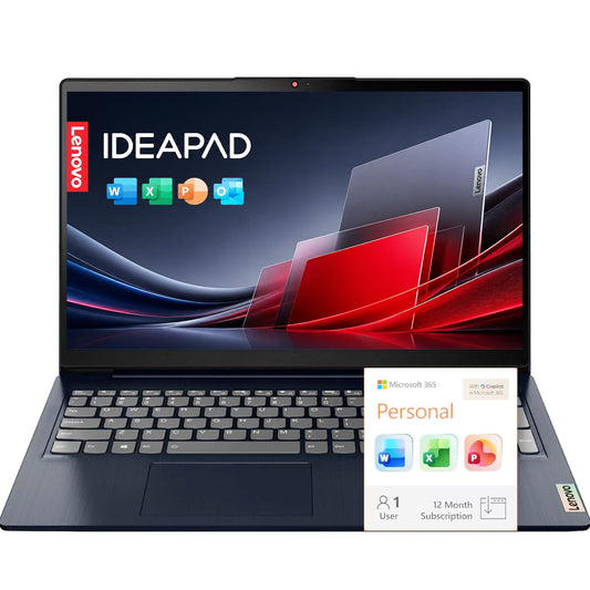 Lenovo IdeaPad Slim 3 15.6" FHD (1920 x 1080) Business Laptop Computer, 2026 Edition, Intel N150 CPU, 8GB DDR5 RAM, 128GB SSD, Windows 11 Home with Microsoft 365, No Mouse
