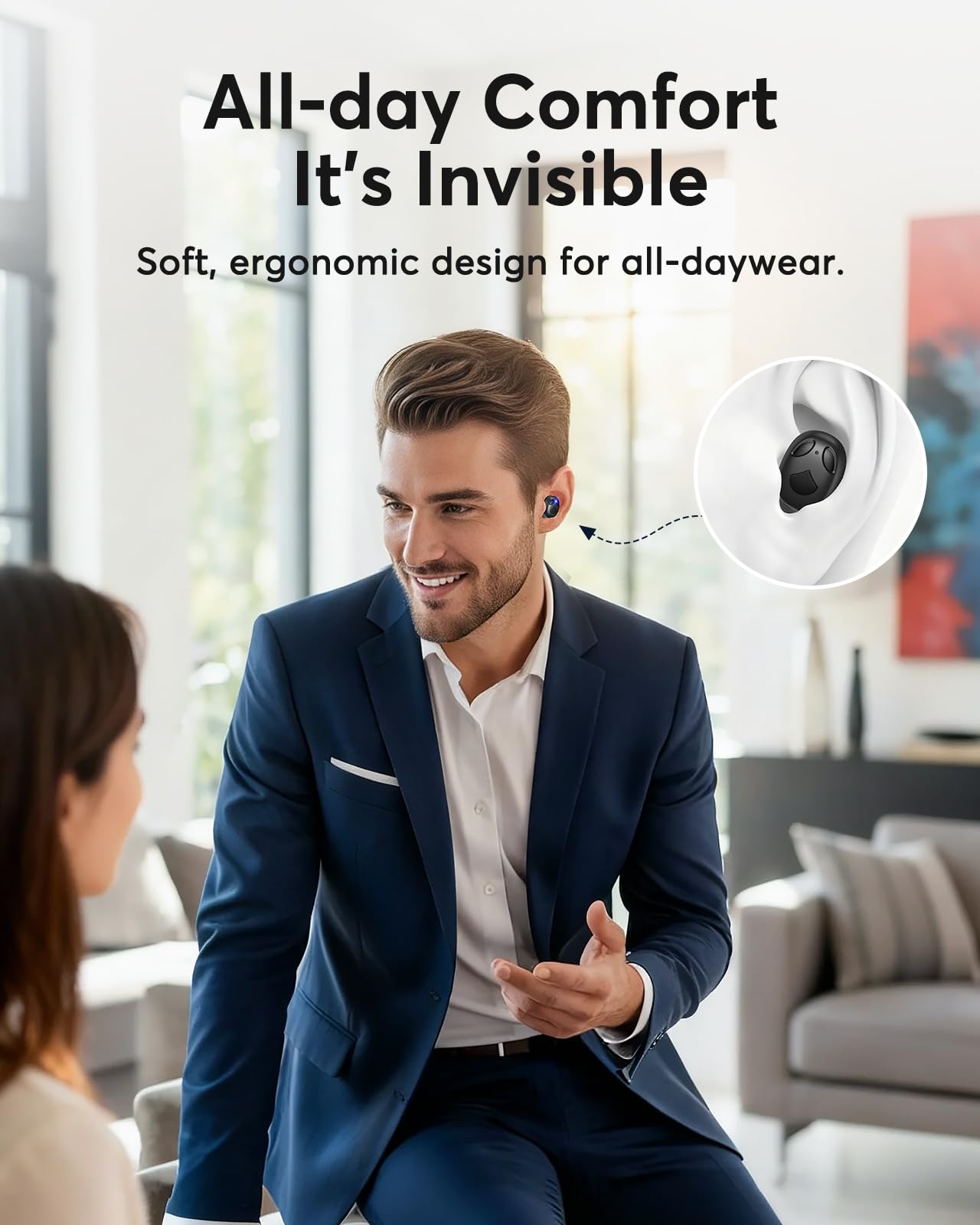 Karthus OTC Hearing Aids for Seniors & Adults, Rechargeable Hearing Aids with Noise Cancelling & Clear Sound, 16-Channel Digital DSP & 2 Environment Modes, 80+ Hour Battery Life, Comfort-Fit, Black