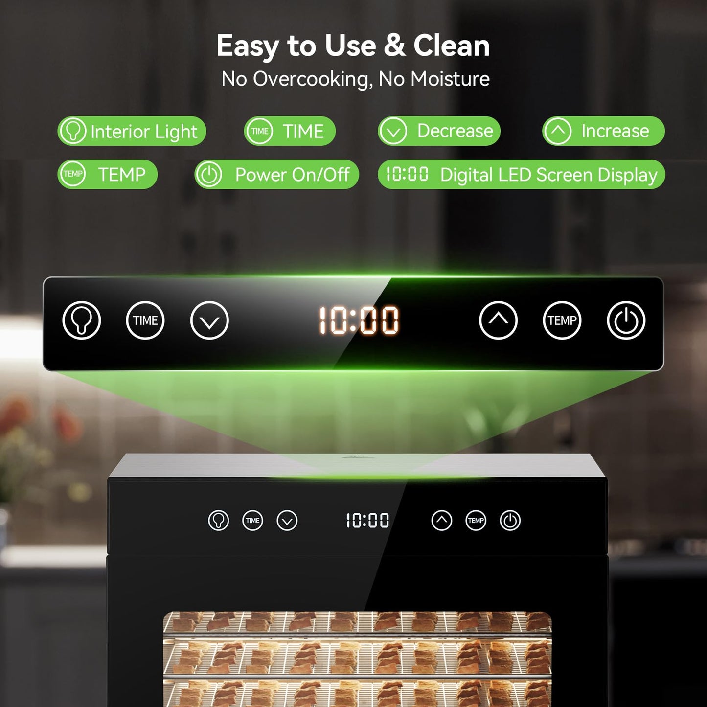 🔥70% Off!🔥650W Food Dehydrator, 8-Tray Stainless Steel Dehydrator