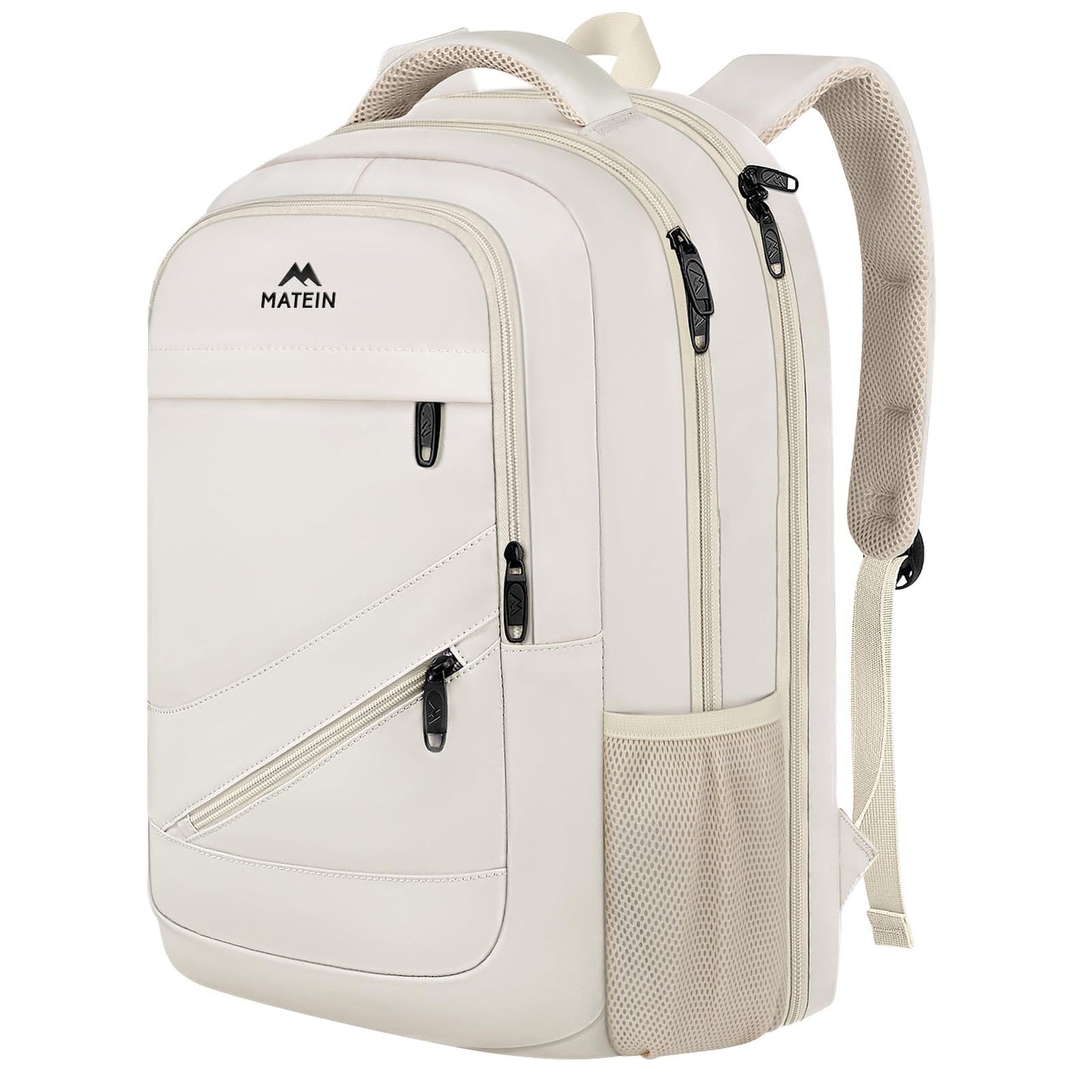 MATEIN Work Backpack for Women 17.3 In Laptop, Water Resistant Business Bag | Computer Backpack Fits 17" Notebook, TSA Approved Travel Back Pack with Multiple Pockets, Spacious Commute Bag, Beige Brown