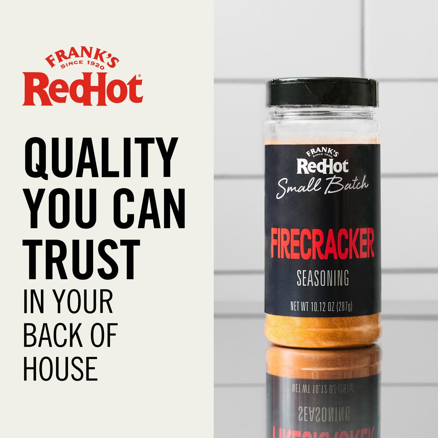 Frank’s RedHot Seasoning, Firecracker, Small Batch, Made for Chefs, Sweet & Savory Flavor for Wings, Pizza, Grilled Meat, Veggies, and More, 10.12 oz