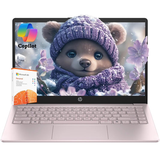 HP Ultrabook Laptop with Copilot AI • Microsoft 365 • 16GB RAM • 256GB SSD + 128GB Storage • Intel 4-Core CPU • WiFi 6 • Windows 11 • 2026 Edition