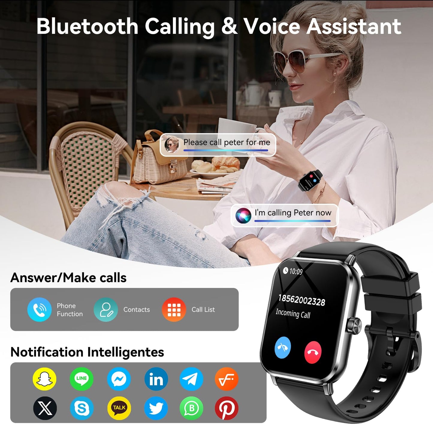 🔥79% Off!🔥Smart Watch for Men Women, 1.83" HD Touch Screen
