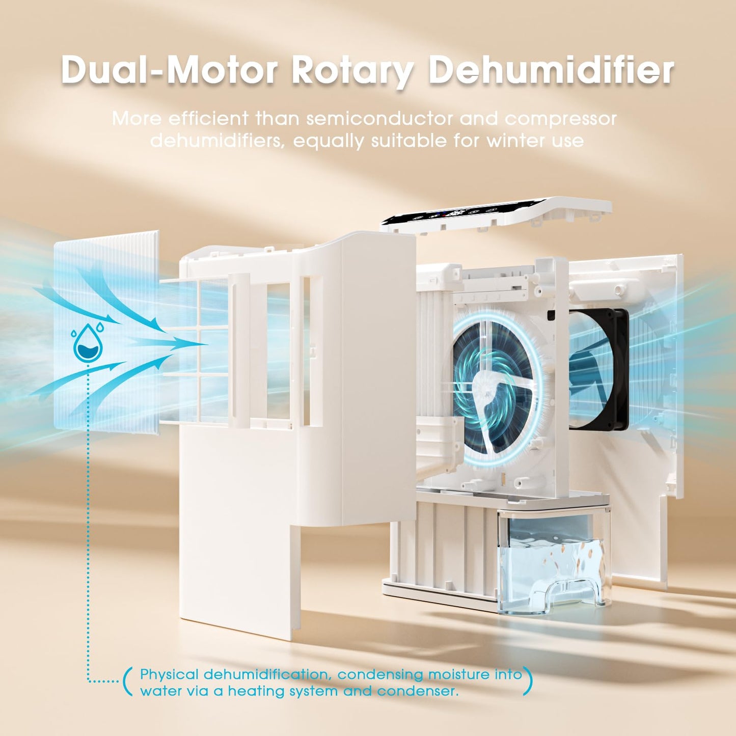 🔥73% Off!🔥Dehumidifiers for Home, 2000 Sq.Ft Small Dehumidifier with 3.3ft Drain Hose