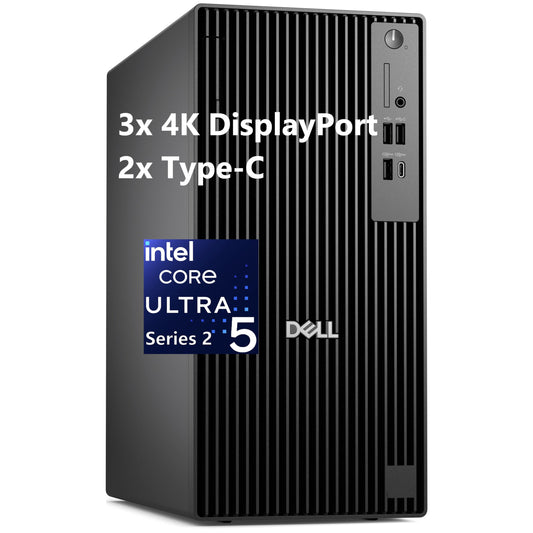 Dell Pro Tower Plus Business Desktop, Intel Core Ultra 5 235 AI-Powered, 16GB DDR5, 1TB SSD, Windows 11 Pro, High-Performance Enterprise Workstation Tower PC