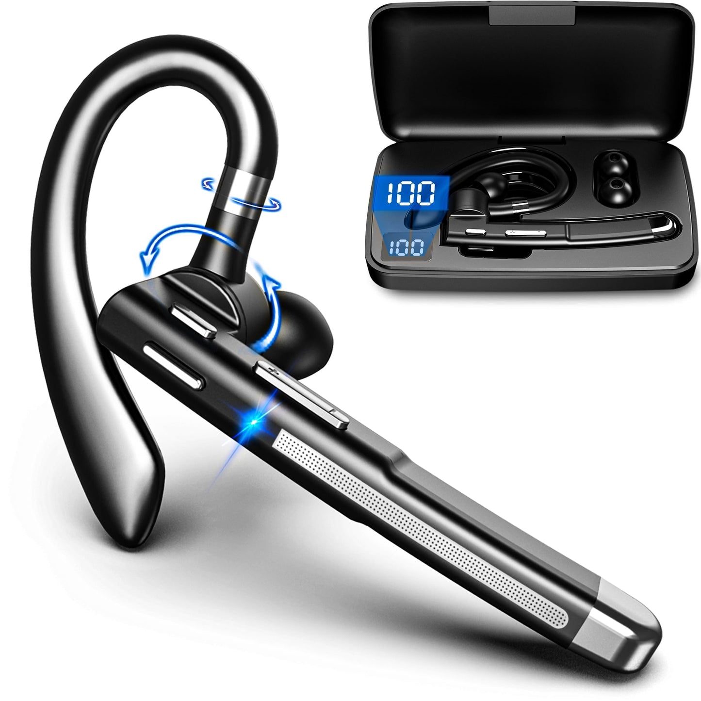 🔥77% Off!🔥Bluetooth Headset V6.1, Wireless Bluetooth Earpiece