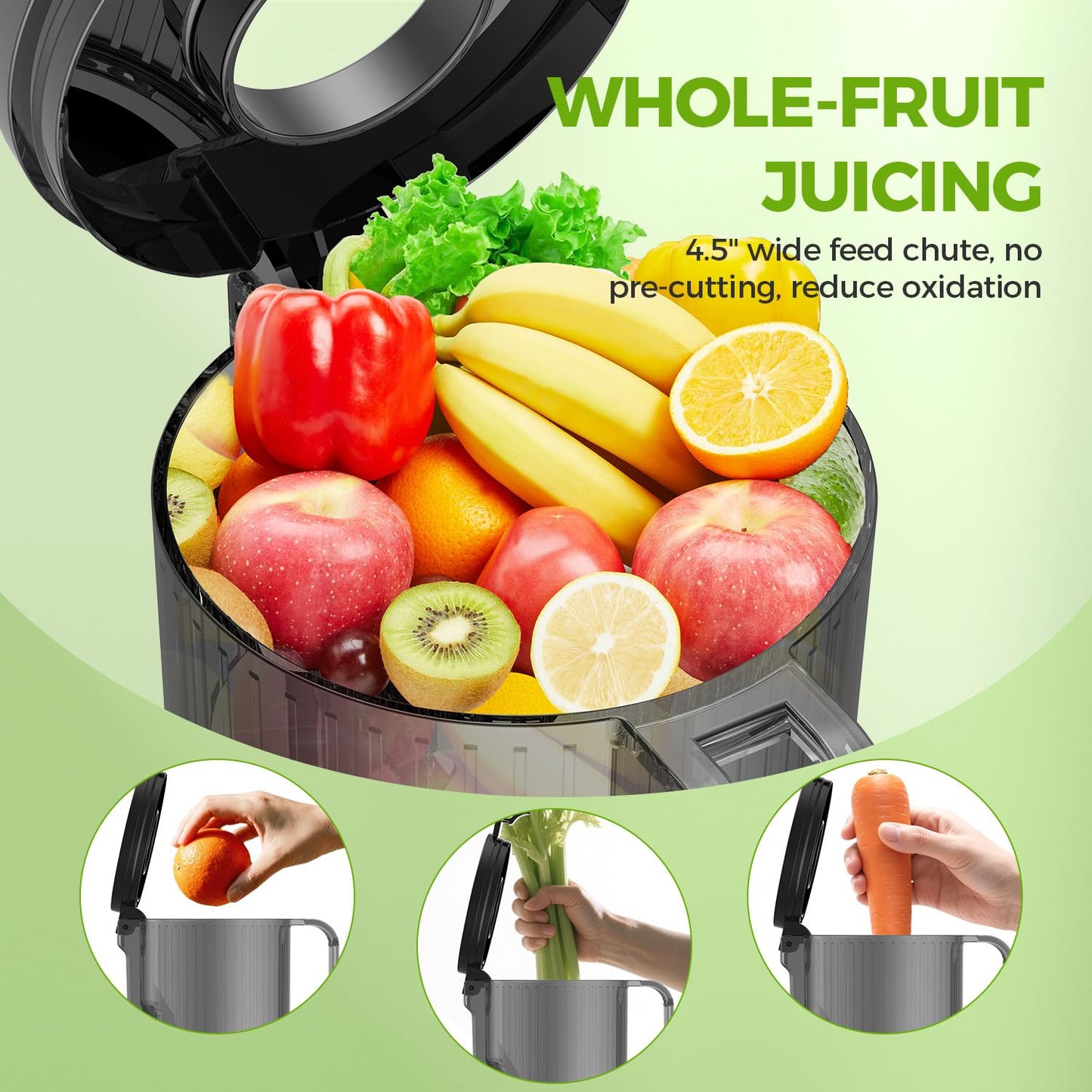 🔥77% Off!🔥Cold Press Juicer Fit Whole Fruits and Vegetables