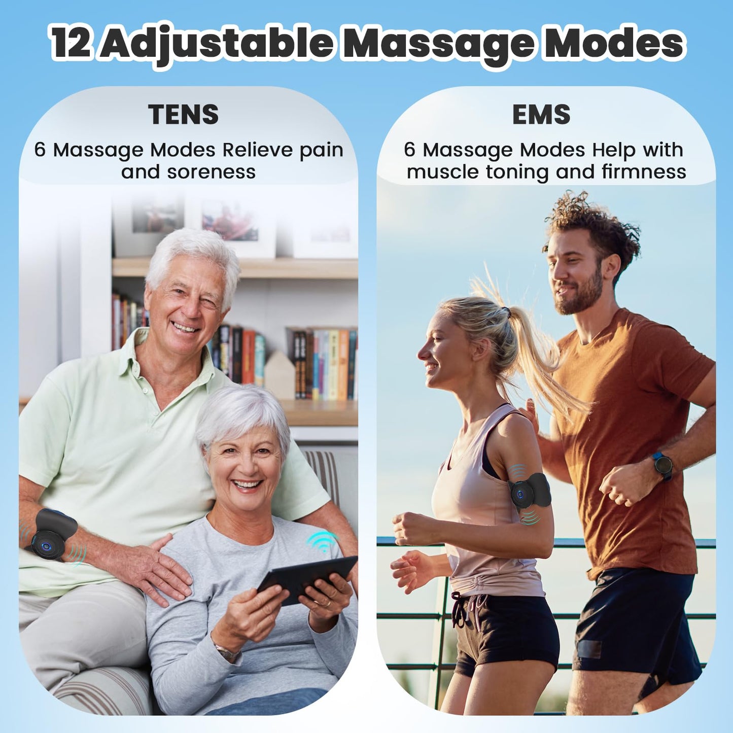 MASTOGO Wireless TENS Unit Back Pain Relief Massager- Muscle Stimulator Machine - Wireless TENS Unit Muscle Stimulator- tens Unit