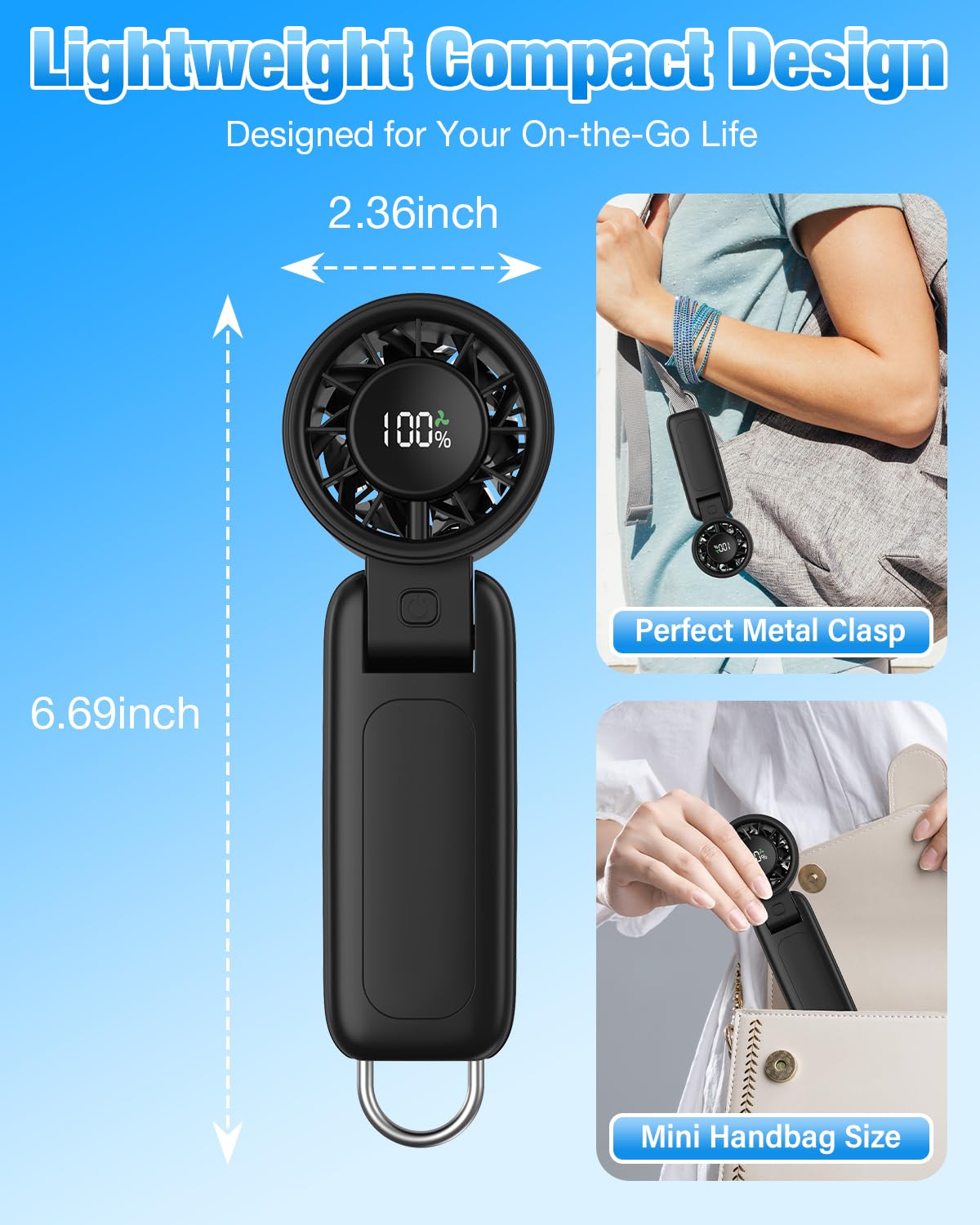 🔥79% Off!🔥4 in 1 Handheld Portable Turbo Fan