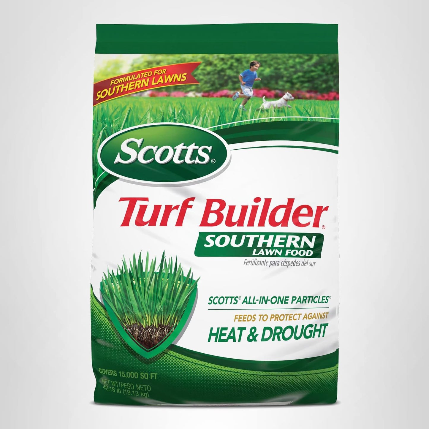 Scotts Lawn Fertilizer - Southern Turf Builder for Southern Grass - 15,000 Sq. Ft. - Granules