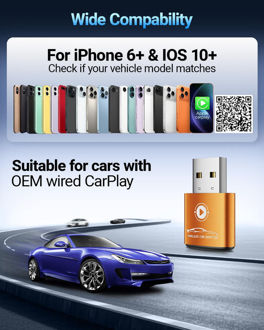 🔥80% Off!🔥Wireless CarPlay Adapter for Apple iPhone（2026 Upgraded）