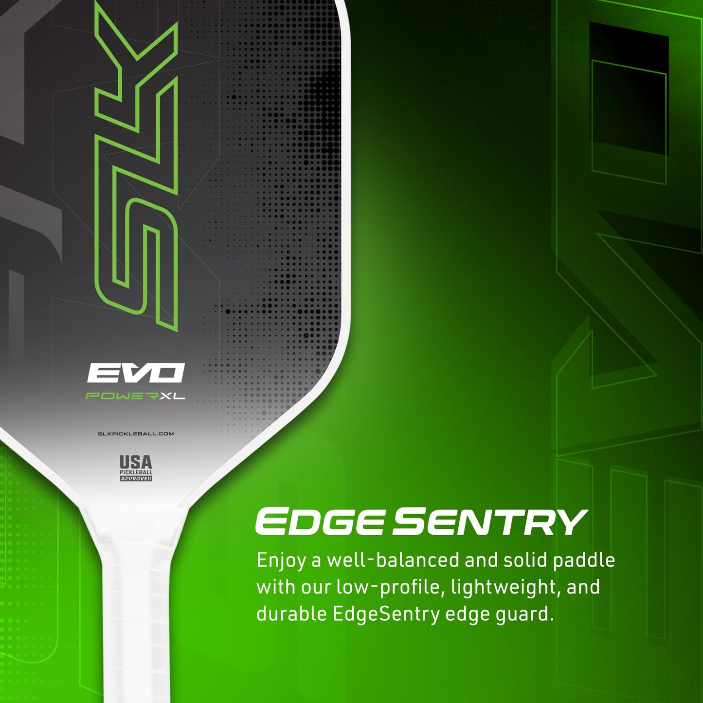 Selkirk Sport SLK Evo Power XL Pickleball Paddle by Selkirk Sport | G9 Power Carbon Fiber Pickleball Paddle with SpinFlex Surface and Rev-Hybrid Polymer Core | Power Green XL