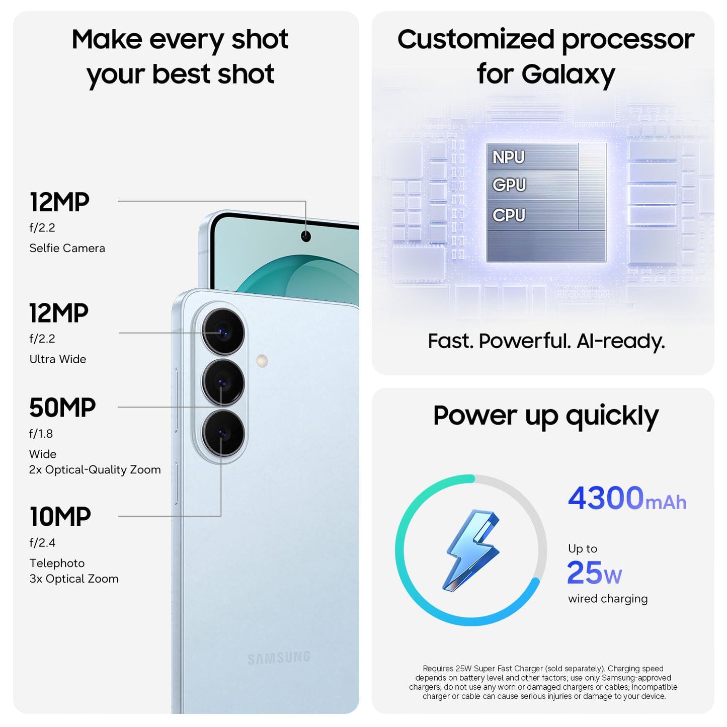 Samsung Galaxy S26, Unlocked Android Smartphone, 256GB, Powerful Processor, Galaxy AI, Immersive Viewing, Durable Battery, 2026, US 1 Year Warranty, Black