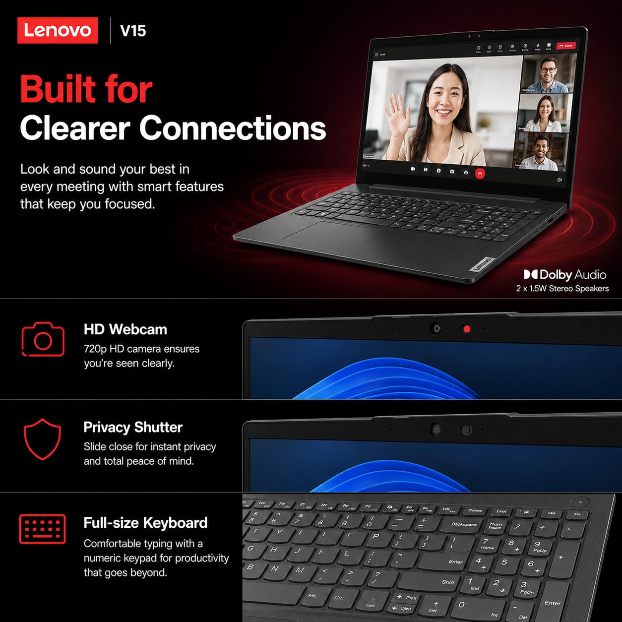 Lenovo New Business Laptop(2026-2027 Premium Edition), Powerful Intel N150 Processor, 16GB DDR5, 512GB PCIe, 15.6" FHD Display, 14.5-Hour Battery Life, Wi-Fi 6, Windows 11 Pro with MS 365 for Web