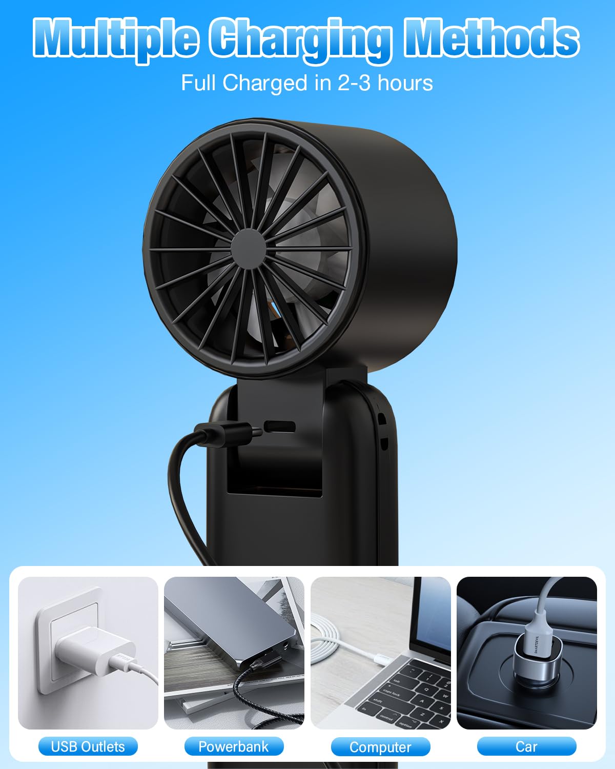 🔥79% Off!🔥4 in 1 Handheld Portable Turbo Fan
