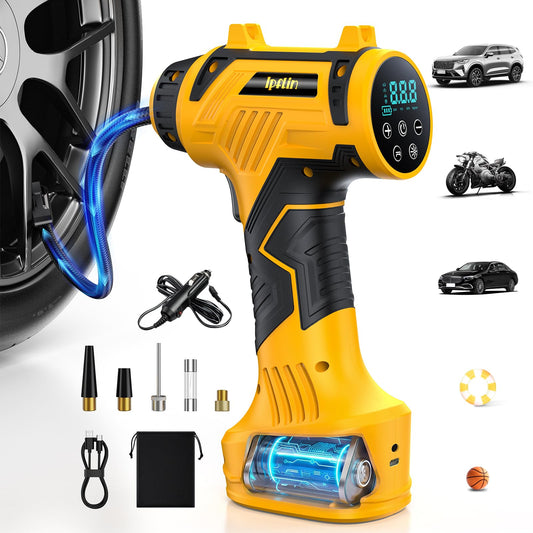🔥73% Off!🔥𝟗𝟔𝟎𝟎𝐦𝐀𝐡 Tire Inflator Portable Air Compressor