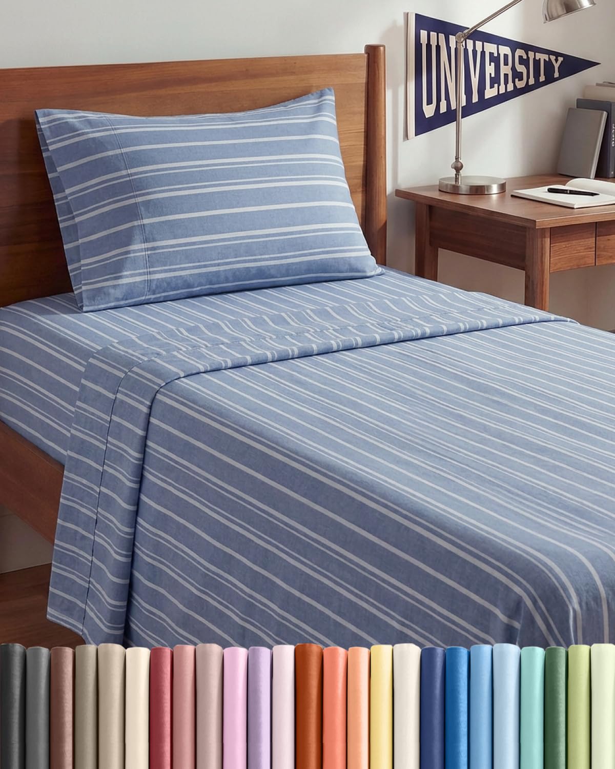 Full Size 4 Piece Sheet Set - Comfy Breathable & Cooling Sheets - Hotel Luxury Bed Sheets for Women & Men - Deep Pockets, Easy-Fit, Extra Soft and Wrinkle Free - Antique White Oeko-Tex Bed Sheet Set