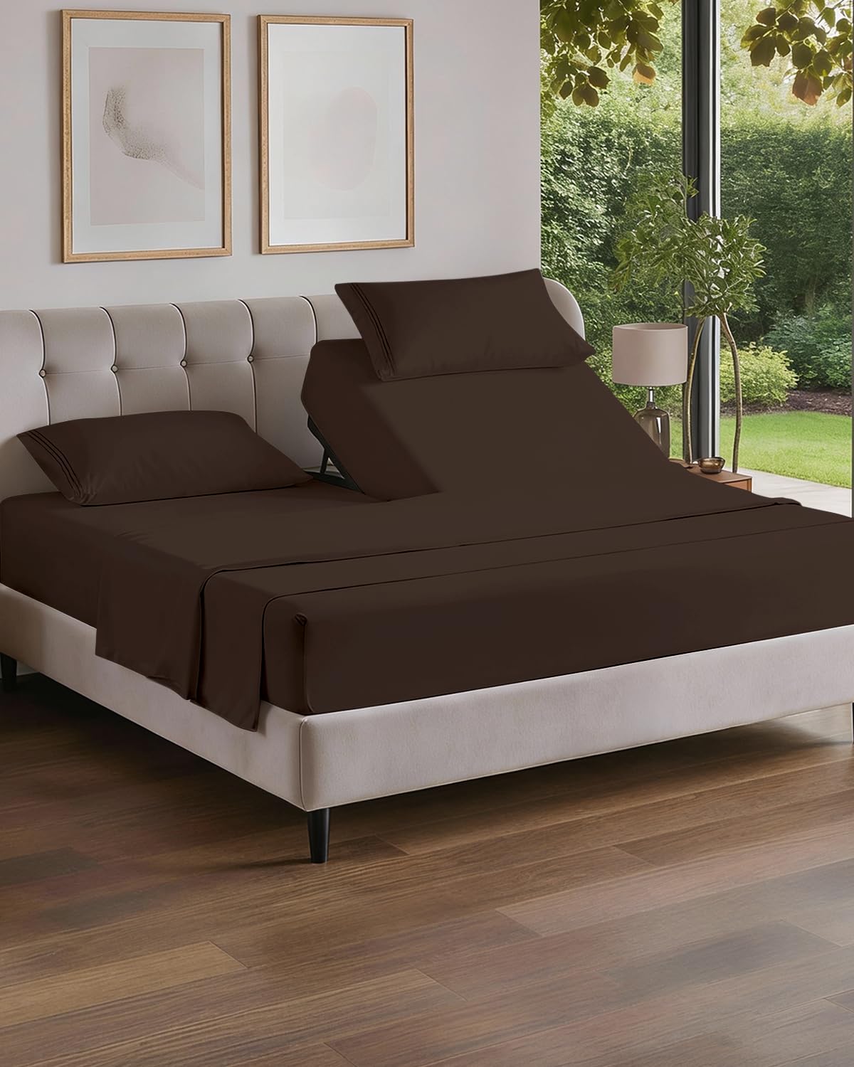 Full Size 4 Piece Sheet Set - Comfy Breathable & Cooling Sheets - Hotel Luxury Bed Sheets for Women & Men - Deep Pockets, Easy-Fit, Extra Soft and Wrinkle Free - Antique White Oeko-Tex Bed Sheet Set