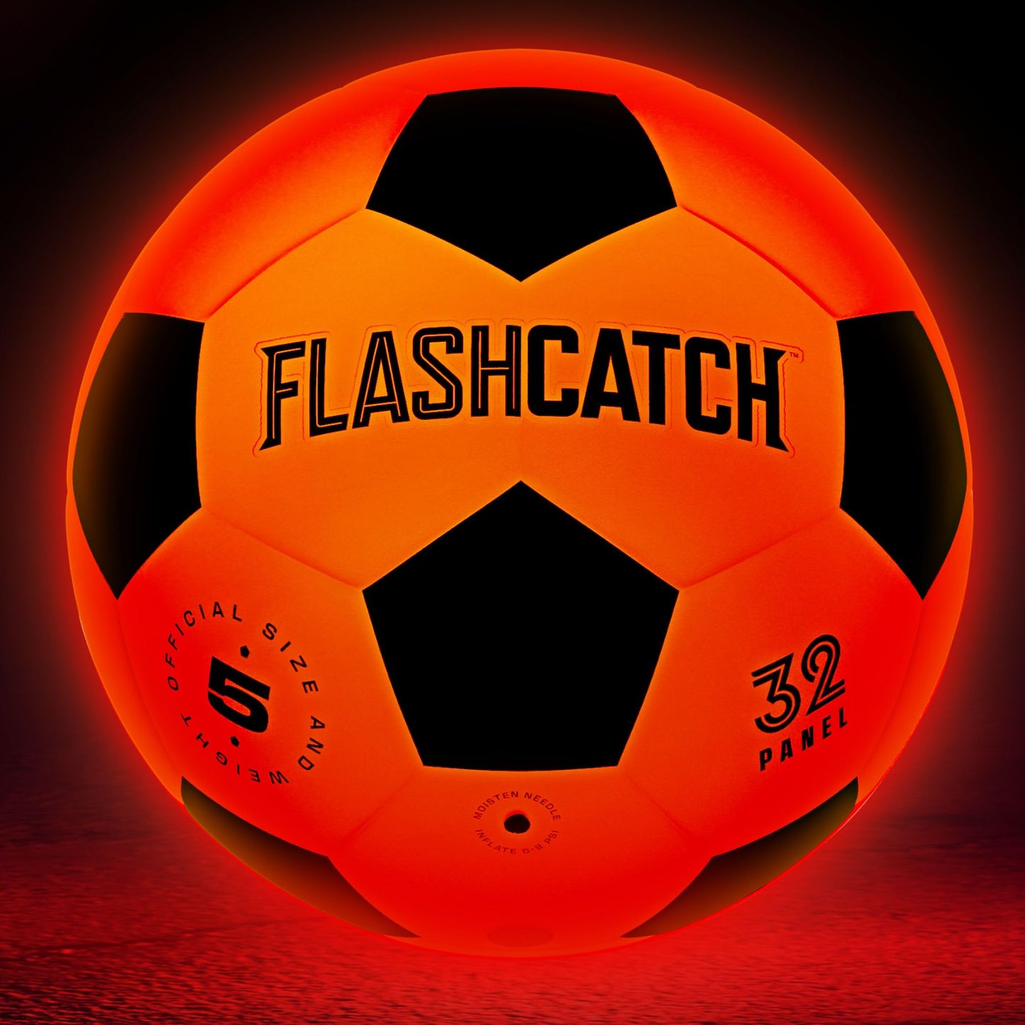 FlashCatch Light Up Soccer Ball - Glow in the Dark - NO 5 - Sports Gear Gifts for Boys & Girls 8-15+ Year Old - Kids, Teens Gift Birthday Ideas - Cool Boy Toys Ages 8 to 15 Glowing Night Activity