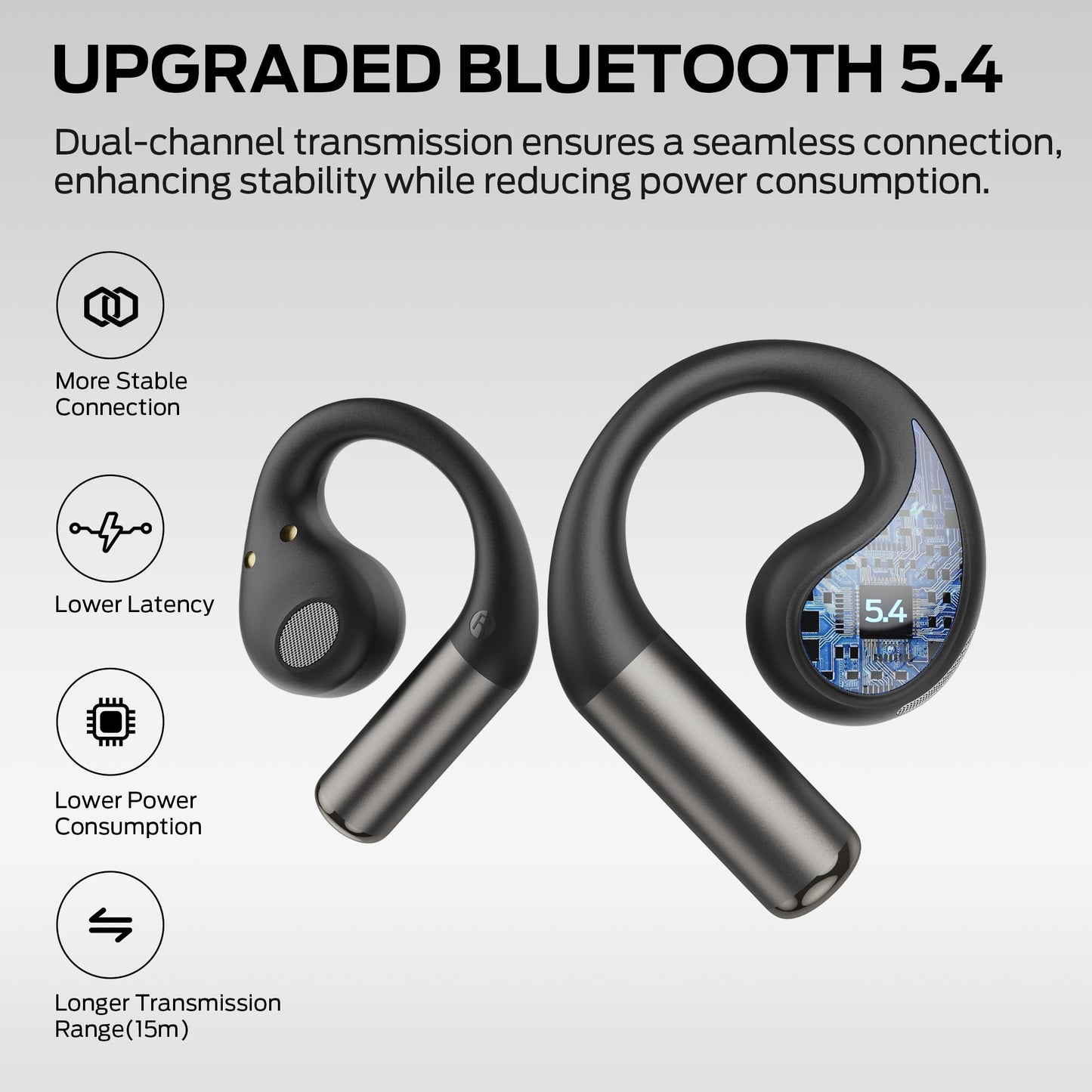 🔥79% Off!🔥Monster Open Ear AC335 Headphones, Bluetooth 5.4