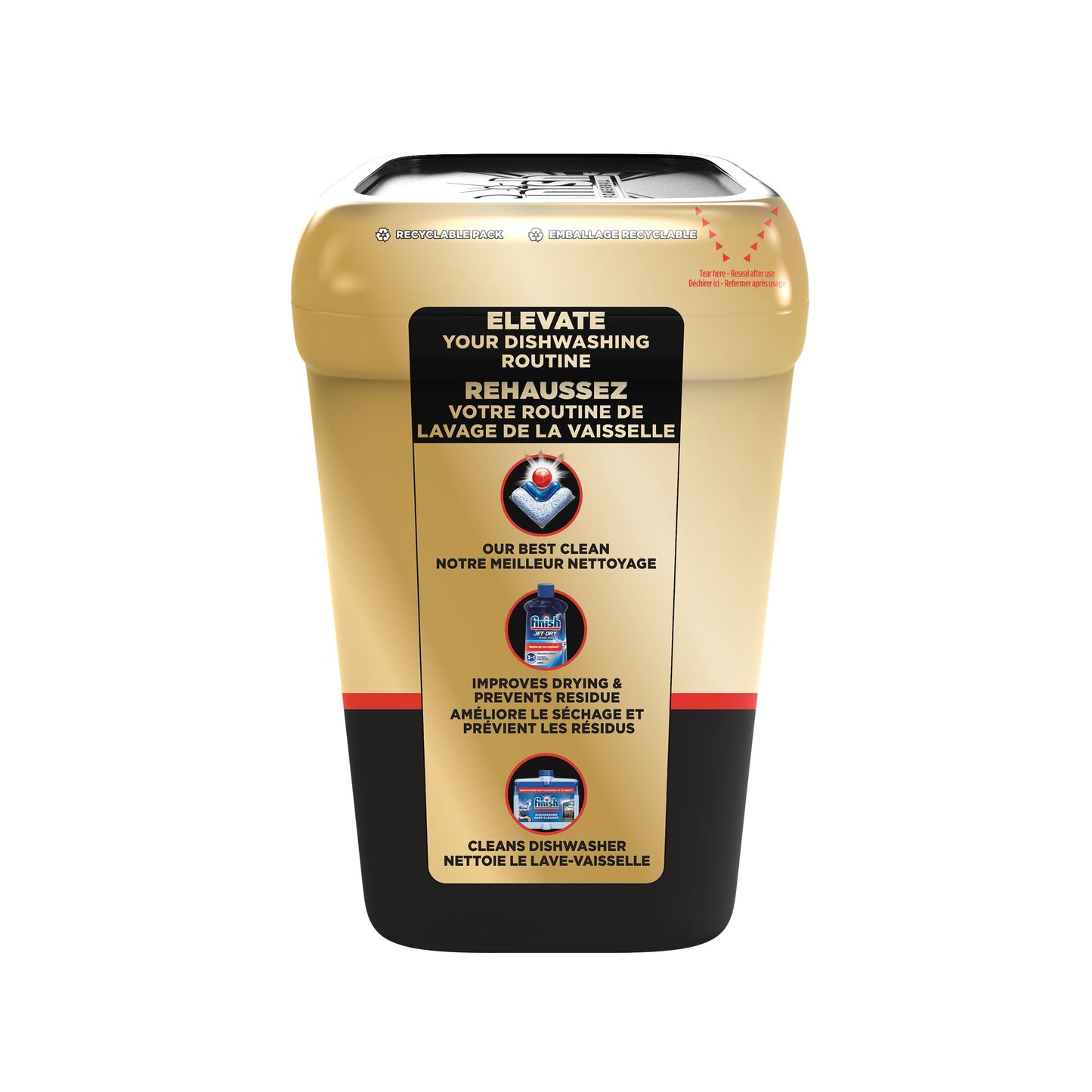 Finish Ultimate Infinity Shine Dishwasher Pods, No Pre-Rinse Dishwasher Detergent Soap Removes Burnt-On Stain, with Protector Shield & CycleSync Technology, Degreasing & Scrubbing Power, 62 Count