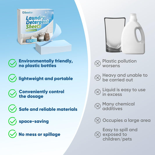 Laundry Detergent Sheets 300 Loads Diesetsr Laundry Sheet ECO-friendly