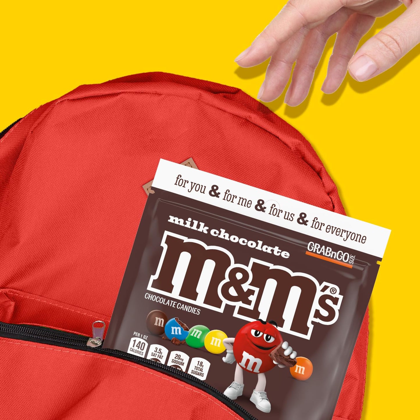 M&M'S Milk Chocolate Candy Bulk Pack – 5 oz Grab N Go Resealable Bags (Pack of 12), Party Size, Individually Wrapped Chocolate Snacks – Ideal for Office, Travel, Gifts, Candy Bowls, and Family Treats