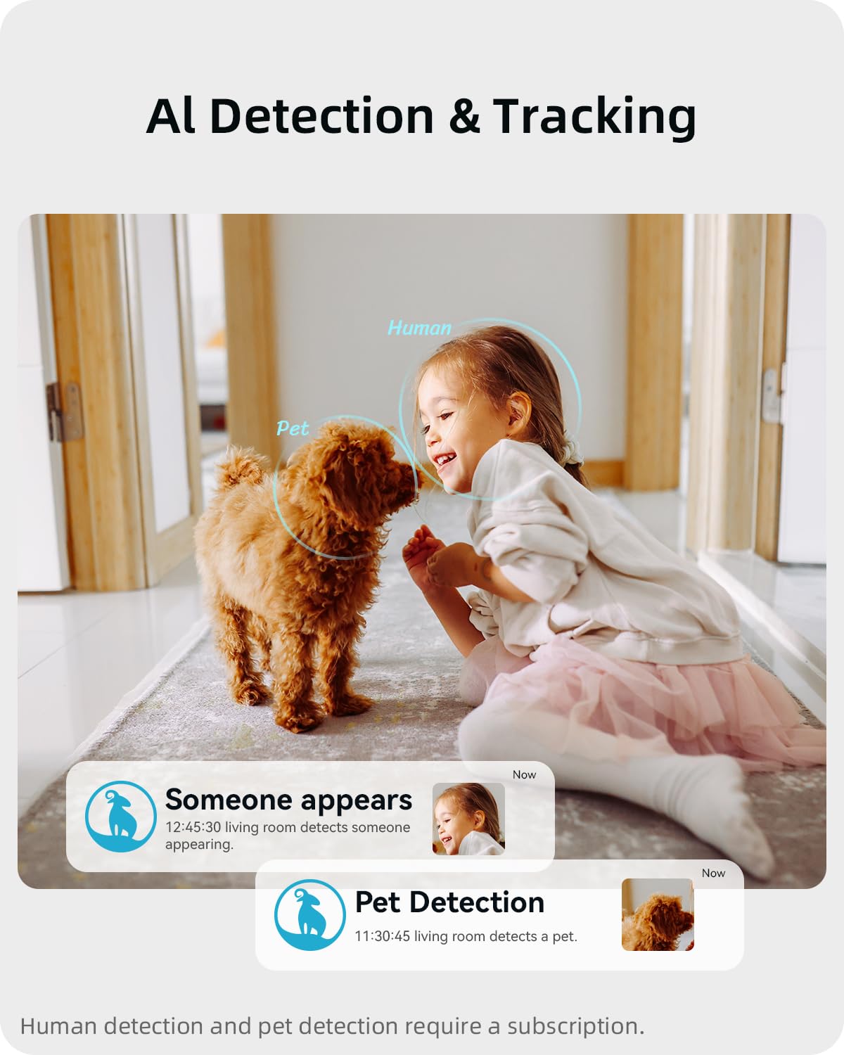 Security Camera 2K, blurams Baby Monitor Dog Camera 360-degree for Home Security w/Smart Motion Tracking, Phone App, IR Night Vision, Siren, Works with Alexa & Google Assistant & IFTTT, 2-Way Audio
