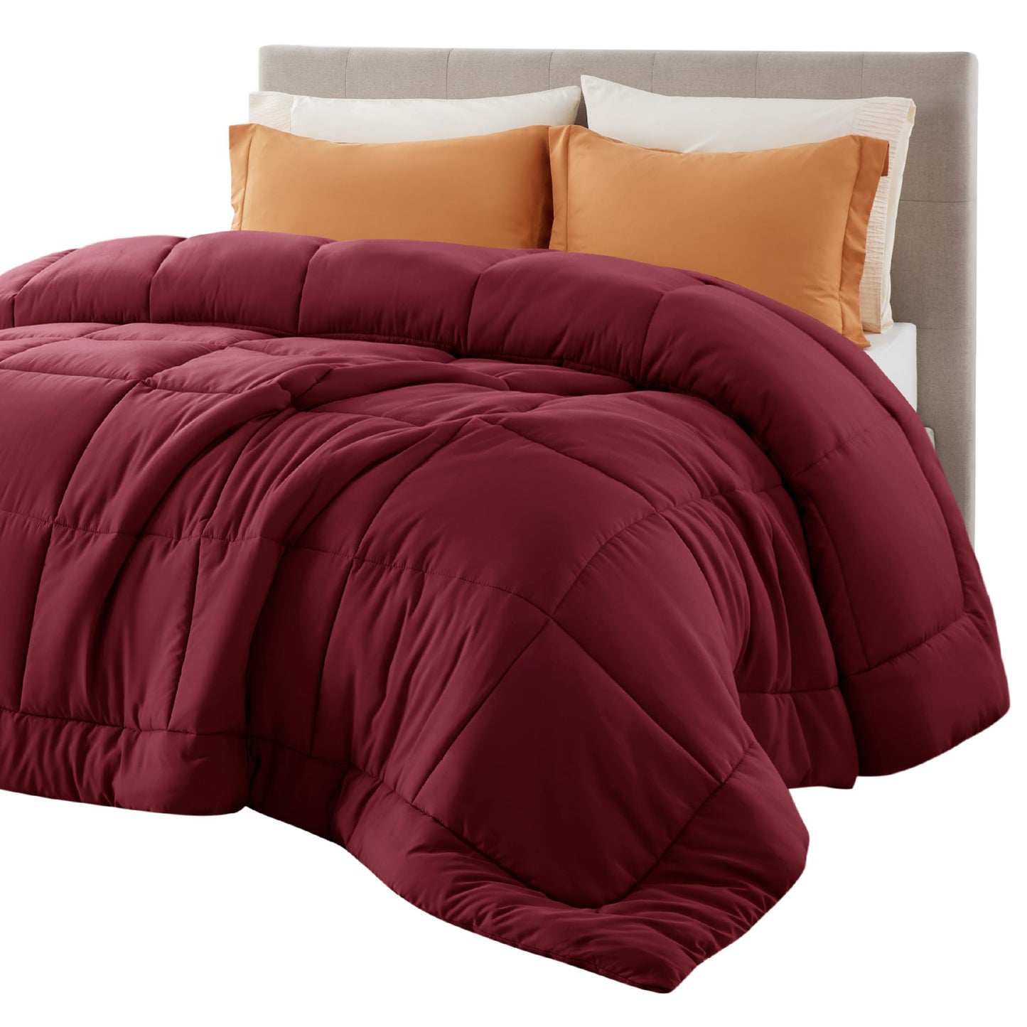Bedsure Comforter Duvet Insert - Quilted Comforters Queen Size, All Season Duvet, GentleSoft Down Alternative Bedding Blanket, with 8 Tabs, Gifts for Women/Men, White, Queen 88 x 88 Inches