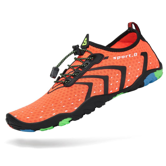 Mishansha Water Shoes for Women Men, Quick-Dry Barefoot Swim Shoes with Drainage Holes, Lightweight Aqua Shoe for Beach Pool River Boating Yoga Walking 12.5 Women/11 Men Carrot Orange