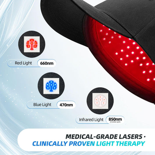 2026 Upgrade Wireless Laser Cap for Hair Regrowth,Rechargeable Red Light Therapy for Hair Growth