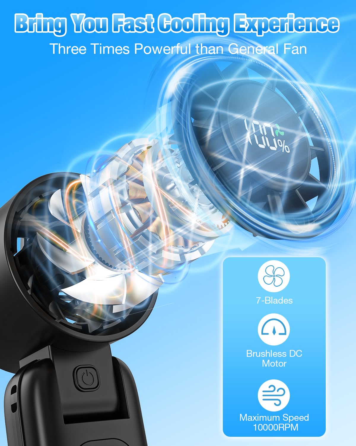 🔥79% Off!🔥4 in 1 Handheld Portable Turbo Fan