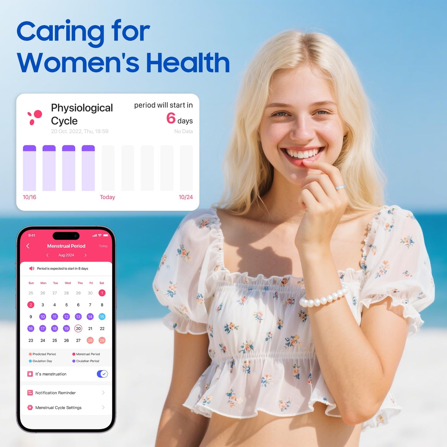 Smart Health Ring Fitness Tracker with Stress & Sleep Monitoring, Waterproof Activity Tracker, Compatible with iOS & Android, No Subscription Fee, Lightweight Wearable for Women & Men (Black, 12)