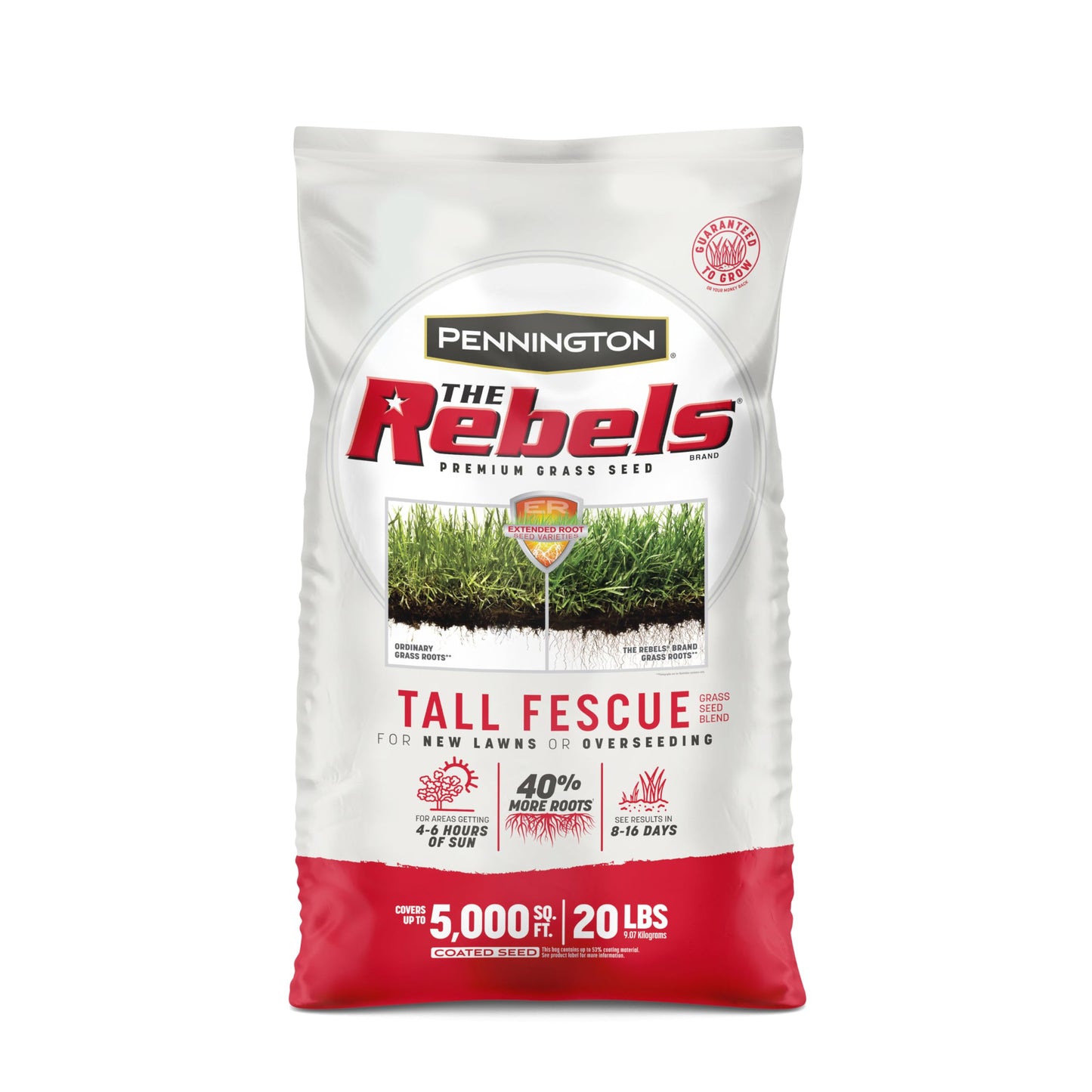 Pennington The Rebels Tall Fescue, Tall Fescue Grass Seeds for Lawn, 20 lb