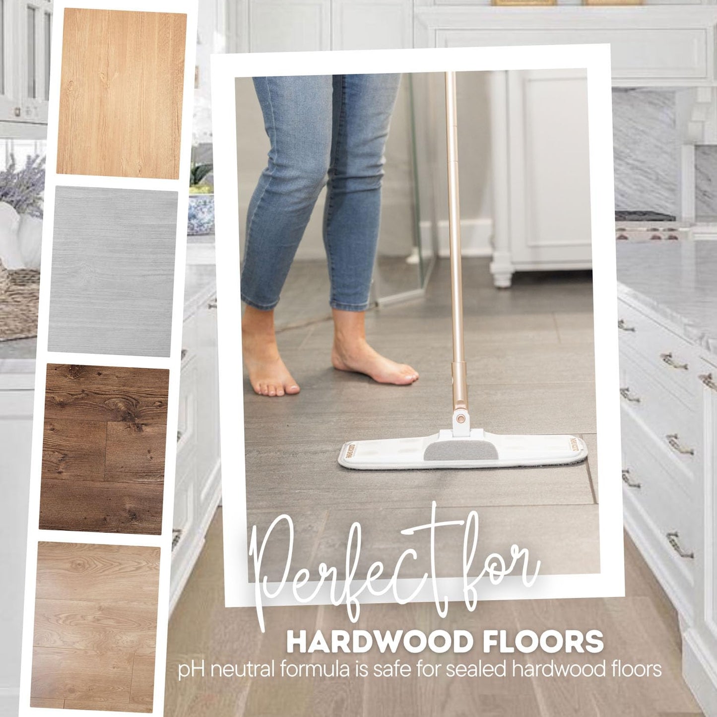 Quick Shine Hardwood Floor Luster-Polish 27oz-6pk | Plant-Derived w/Carnauba | Safer Choice, No PFAS, pH Neutral | Ready to Use Formula w/Anti-Slip Technology | Simply Squirt & Spread | Made in USA