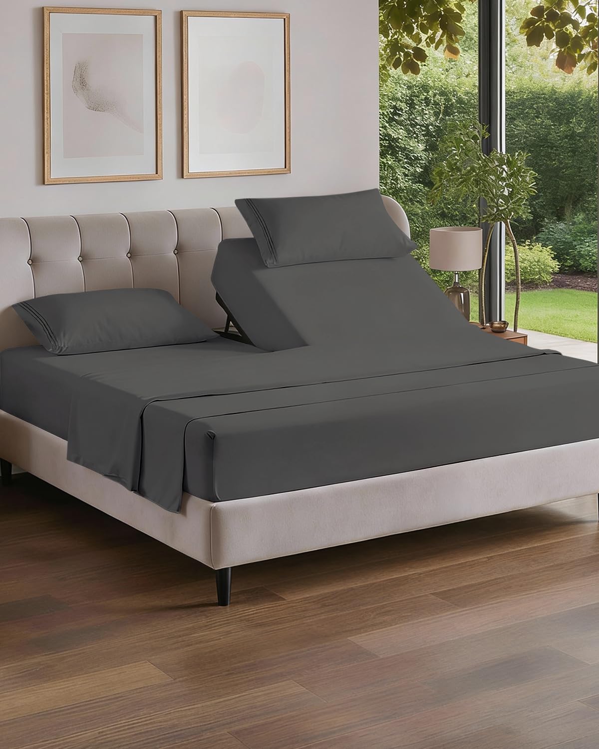 Full Size 4 Piece Sheet Set - Comfy Breathable & Cooling Sheets - Hotel Luxury Bed Sheets for Women & Men - Deep Pockets, Easy-Fit, Extra Soft and Wrinkle Free - Antique White Oeko-Tex Bed Sheet Set