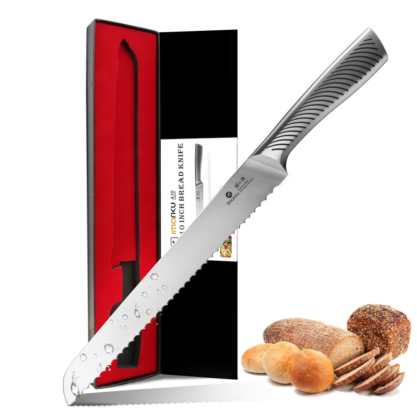 🔥75% Off!🔥imarku Bread Knife 10 Inch: Japanese High Carbon Stainless Steel