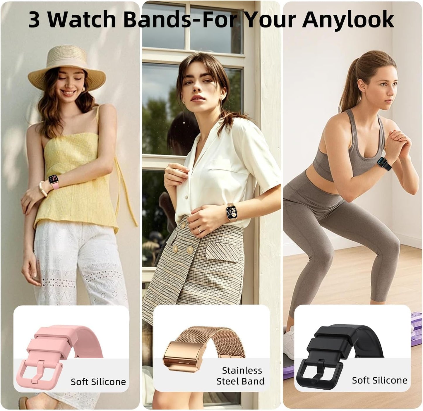 Smart Watch for Women Android/iPhone: Fitness Tracker Smart Watches Rose Gold IP68 Waterproof Bluetooth Calls Answer&Make 1.85" Smartwatch Activity Pedometer Heart Rate SpO2 Monitor 120+ Sports Model